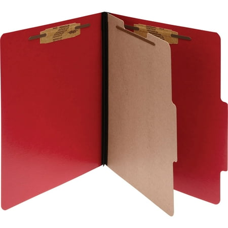 UPC: 0050505156498 | ACCO Presstex Classification Folders  Letter  4-Section  Executive Red  10-Pack