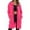 Hot Pink, variant on Hooded Fleece Sweatshirt for Women - Long Oversized Pullover with Zip Up, Casual Loose Fit Winter Coat for Fall & Winter