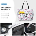 thumbnail image 2 of Wukai Tulips Flowers Print Zipper Bag,large Beach Tote Bag,Waterproof Sandproof Bag,Grocery and Picnic Tote Travel Bag, 2 of 5