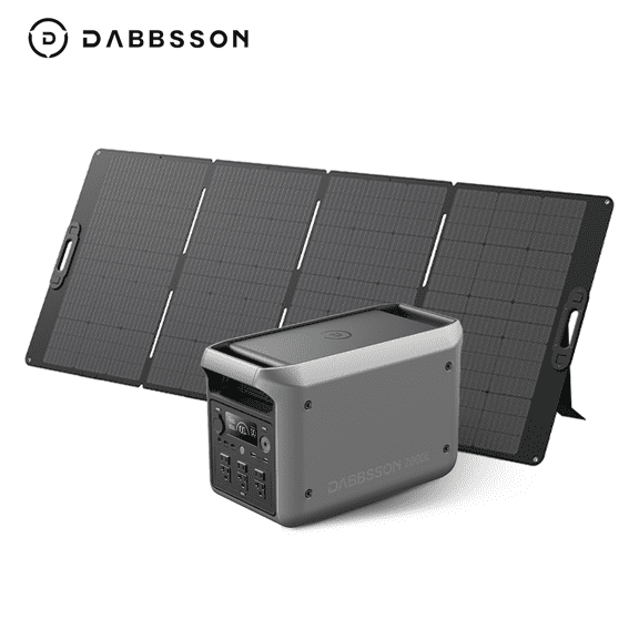Dabbsson 2048Wh Portable Power Station 2000L with 420W Solar Panel, 2200W LiFePO4 (LFP) Battery, Solar Generator for Outdoor Camping, Home Backup, Emergency, RV