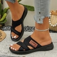 thumbnail image 2 of Dakaela Summer Sandals for Women 2026 with Arch Support Orthopedic Slip on Slides Ladies Comfortable Summer Beach Casual Slippers Black Size 6, 2 of 8