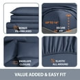 thumbnail image 5 of Swift Home Bonus Pillowcases Eco Friendly Bamboo Blend Sheet Set, 4 PC, Twin, Navy, 5 of 6