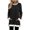 Black, variant on Pullover Blouse for Women Color Block Spliced Long Sleeve Knitted Top Fall Winter Round Neck Side Slit Pocketed Warm Pullover Blouse for Outdoor Walking and Camp XL Purple