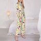 thumbnail image 3 of Balery Vegetable Conjunto de Pijama con Estampado para Mujer, Conjunto de Dos Piezas con Manga Larga, Ropa de Dormir Suave con Bolsillos, Pijamas Cómodos-Small, 3 of 7