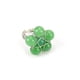 thumbnail image 1 of Xiao Hua Anillo natural hecho a mano, adecuado para hombres y mujeres, anillo de plata con cuentas redondas de piedra natural enrolladas a mano con apertura ajustable (verde), 1 of 5