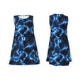 thumbnail image 7 of KLL Blue Lightning Pattern Womens Summer Dresses 2025,Loose Round Neck Sleeveless Sundresses Tank Dresses with Pockets, 7 of 7