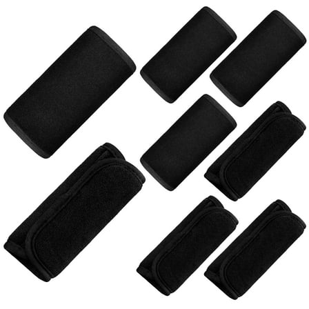 BlinkLLX 8-piece car seat belt cover set, soft car seat belt shoulder pads, suitable for children's stroller straps, seat belt cushions, suitable for boys and girls, black