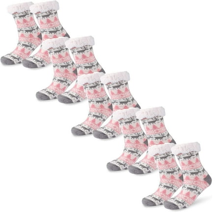 

Women Bed Socks Love Heart Warm Winter Gift Soft Floor Sock Women Hiking *5PCS