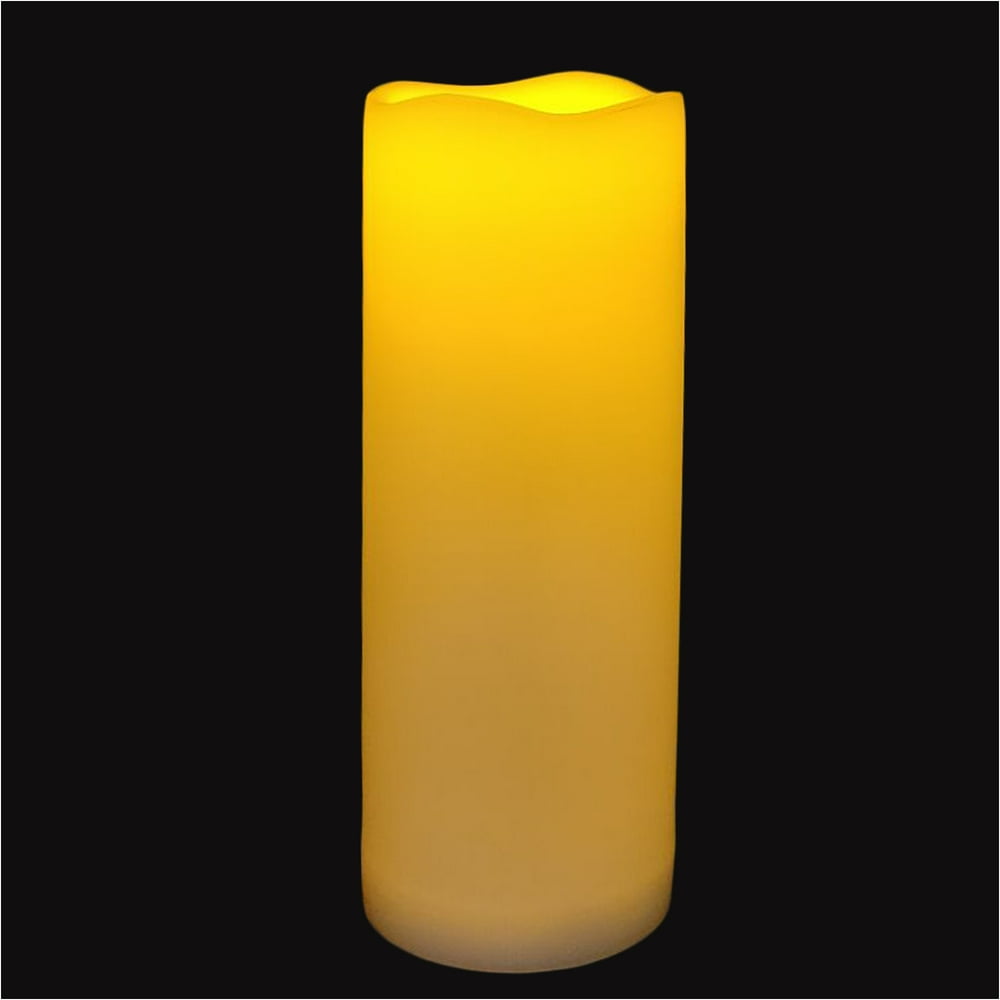 Outdoor Waterproof Flameless LED Pillar Candle with Timer Battery