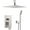 Silver, variant on Zovajonia Matte Black Shower System 8 Inches Shower Faucet Set, Rain Shower Head with Handheld Spray Bathroom Ceiling Mount Shower Fixtures