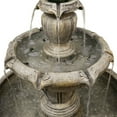thumbnail image 4 of 48-Inch Tall Outdoor Decorative 3-Tiered Concrete Relaxation Fountain, 4 of 5