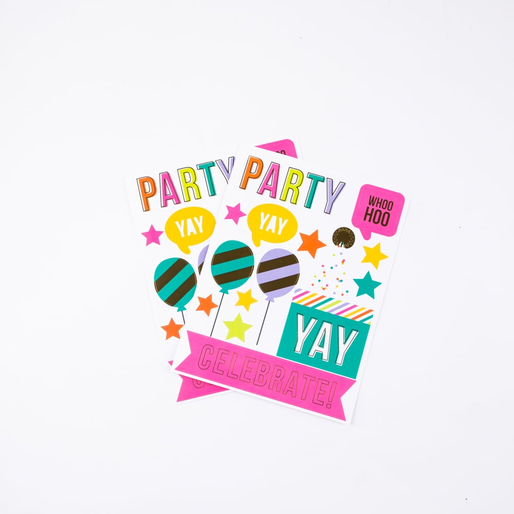 Ideo Colorful Celebration Birthday Party Stickers 2 Sticker Sheets, Happy Birthday Stickers