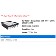 thumbnail image 2 of Air Filter - Compatible with 2001 - 2006 LS430 2002 2003 2004 2005, 2 of 2