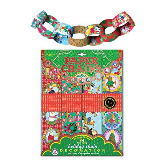 eeBoo Christmas Holiday Paper Chain Crafts for Kids