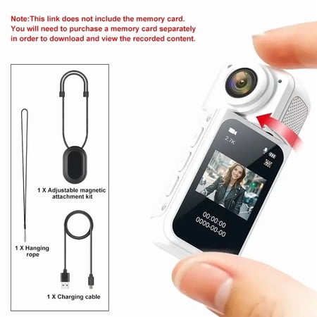 Mag-Mount Sports Action Camera 2.7K Ultra HD 1.47 Screen 180&deg; Wide Angle Portable Mini Cam for Riding Vlogging Recorder