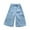 #03Light Blue, variant on ZKIRBJV Girls Shorts Size 10-12 Summer Sports Solid Color Long Shorts Girl Cute Elastic Jeans Shorts with Pocket Light Blue 3-4 Years