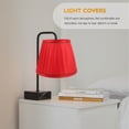 thumbnail image 4 of QUMIIRITY 1Pack Red Pleated Cloth Lampshade for Table Lamp Home Decoration 11.8x6.7in, 4 of 5