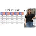thumbnail image 5 of SWQZVT Shirts for Women Eyelet Embroidery Summer Tops Casual Plus Size Short Sleeve Crewneck T Shirts Loose Tunic Spring Blouses, 5 of 6