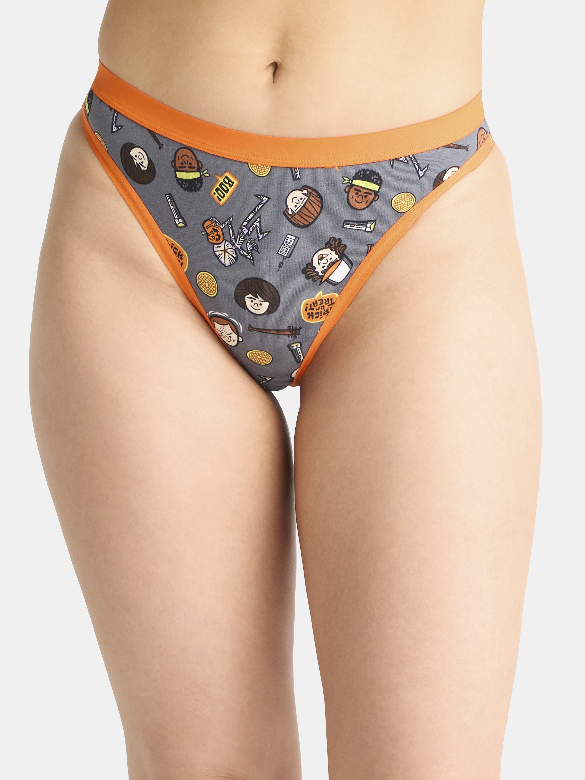 Netflix Stranger Things Women's Halloween Thong Panties, 3-Pack, Sizes S-XXL
