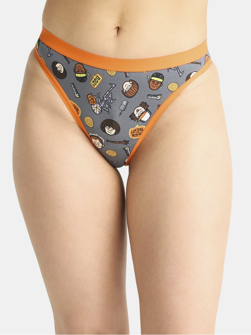 Netflix Stranger Things Women's Halloween Thong Panties, 3-Pack, Sizes S-xxl, Size: Large, Multicolor