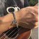 thumbnail image 4 of Pulsera de acero inoxidable con doble cadena y Cruz hueca para hombre, pulsera con cierre de garra de langosta, joyería para fiesta Punk de Hip Hop, 4 of 5