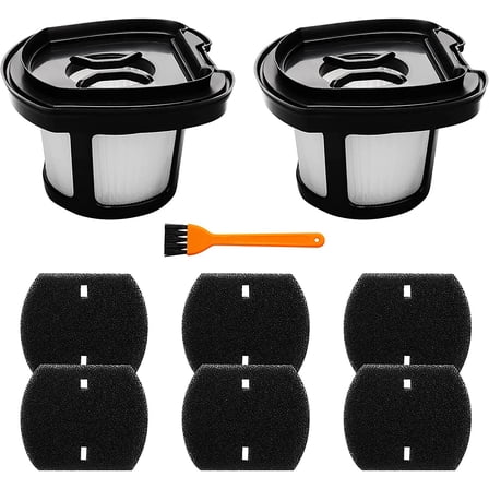 2 Pack 2284w Vacuum Replacement Filter for Bissell Pet Hair Eraser Filter Hand Vacuum 2284W 2390 2389 2390A, Compare to Parts # 1614212 1614203 1614204, 2 Mesh Filters and 6 Foam Filters