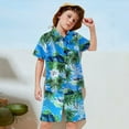 thumbnail image 2 of Kids Toddler Boys Shorts Set Casual Girls Short Sleeve Casual Tops Hawaii Beach Holiday Floral Shirts T Shirt Shorts Two Piece Clothes Set Summer Outfits,Size 2 Years 3 Years, 2 of 5