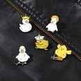 thumbnail image 4 of Mightlink Cartoon Brooch Cute White/Yellow Duck Brooch Alloy Pins Elegant Costume Accessories Funny Animal Enamel Brooch Pin Bag Lapel Badge Jewelry Gift, 4 of 7