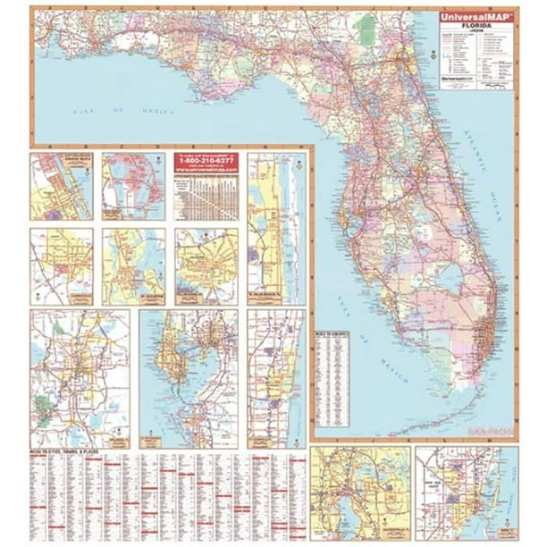 Universal Map 11413 Florida Mur Map - Rouleau