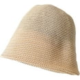 thumbnail image 6 of CoCopeaunts Plain Bucket Hat Women Solid Color Knitted Summer Sunshade Breathable Straight Hat Summer Floding Fisherman Hat, 6 of 8