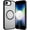 Black, variant on For iPhone SE 3 (2022) SE/8/7 Magnetic Ring HQ Transparent Thick 2.0mm Hybrid Case - Navy Blue