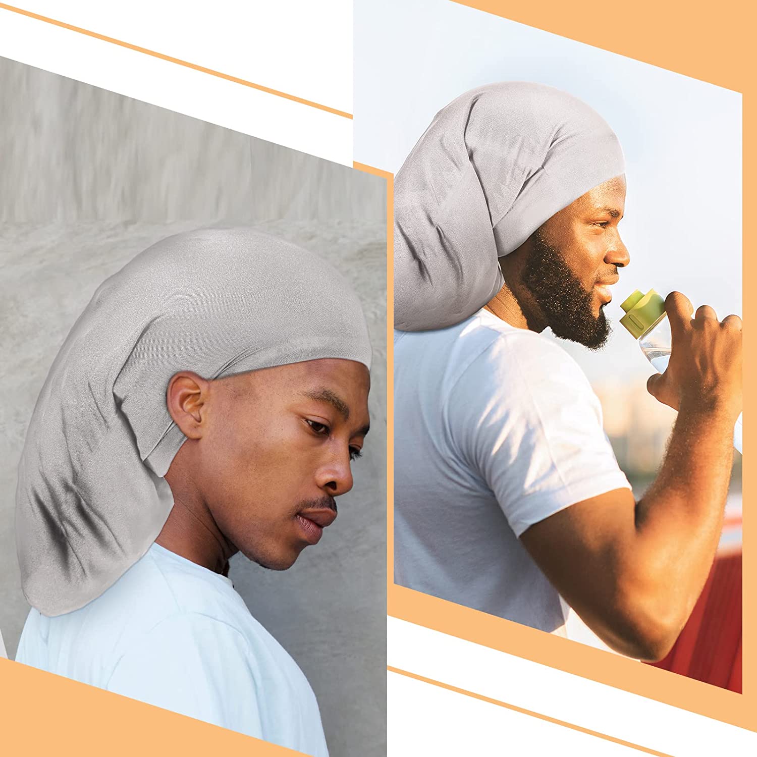 TESNN 4 Pieces Dreadlock Cap Long Hair 