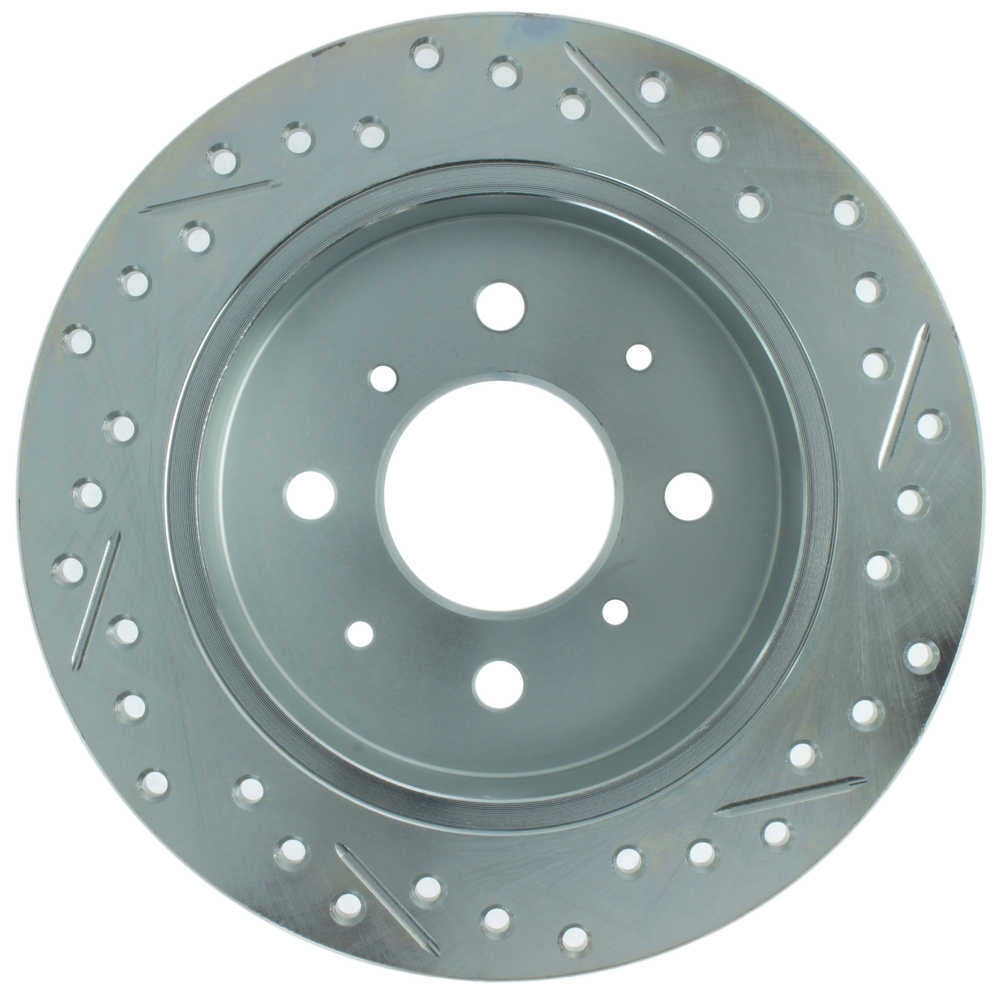 StopTech Select Sport 92-00 Honda Civic Drilled and Slotted 1-Piece Rear Passenger Side Brake Rotor Fits select: 1994-1995 HONDA CIVIC EX, 1990-1996 ACURA INTEGRA