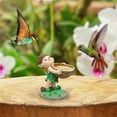 thumbnail image 5 of Hand Held Walnut Bird Bath Bowl Bird Feeder, Funny Handcrafted Resin Feeder for Outdoors Water Bowl Sculpture Garden Decoration, 5 of 5