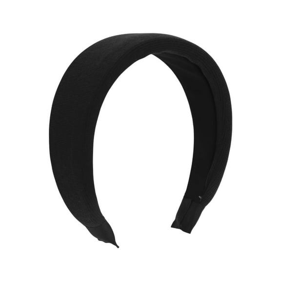 Unique Bargains 1 Pc Headband Thickening Knit Wide Hair Accessories Black