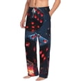 thumbnail image 6 of Salouo Cosmic Red Sparkle Dice Print Pajama Pants for Men, Lounge Pants Elastic Waistband Casual Men's sleepwear Loungewear Sleep Pajama Pant -Medium, 6 of 7