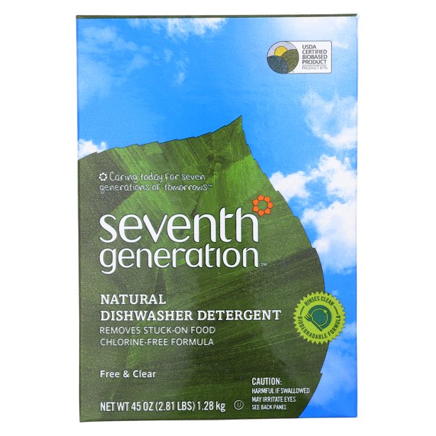 Seventh Generation Auto Dish Powder Free and Clear 45 oz. Walmart