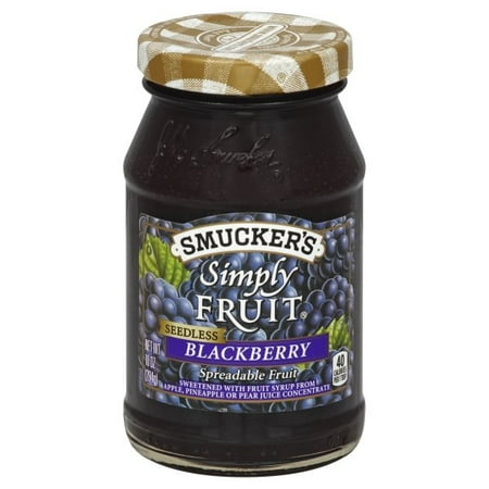 Smucker's Simply Fruit Seedless Blackberry Spread, 10-Ounce