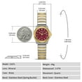 thumbnail image 6 of BERNY Small Watches for Women, Dainty Quartz Analog Watch with Two Tone Stainless Steel Expansion Band, Date Calendar, Waterproof, Tools Included, Thin Women's Bracelet Watch (Red), 6 of 7