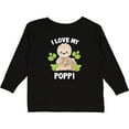 thumbnail image 3 of Inktastic Cute Sloth I Love My Poppi with Green Leaves Boys or Girls Long Sleeve Toddler T-Shirt, 3 of 5