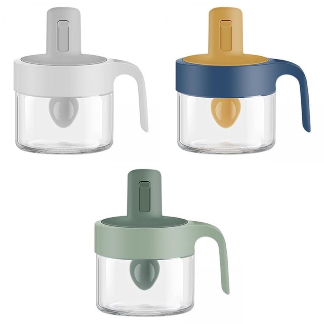 Tarro de s de 3 Piezas Contenedor de Almacenamiento de Tarros para Sal de Pimienta Gloria Tarro de especias de cocina