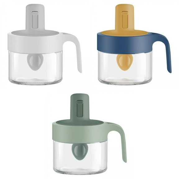 3 Pcs Kitchen Seasoning Jar Tin Storage Container for Spice