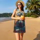 thumbnail image 3 of Easygdp Sunset Meditating Bichon Frise para Vestido Transpirable de Mujer, Vestido Suelto de Manga Corta con Pliegues y Bolsillos para el Verano, 3 of 7