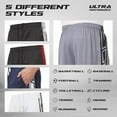 thumbnail image 5 of Ultra Performance Mens 5 Pack Athletic Running Shorts, Basketball Gym Workout Shorts for Men with Zippered Pockets, 5 of 6