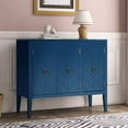 thumbnail image 2 of Harper & Bright Designs Wooden Accent Storage Cabinet, Console Table with Adjustable Shelf and 3 Antique Doors, Modern Sideboard Buffet Storage Cabinet for Entryway, Living Room, Bedroom, Navy Blue, 2 of 15