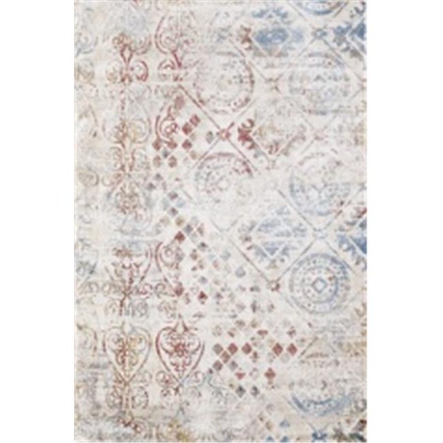Dynamic Rugs Tapis Prisme PM10144434109&44; Ivoire & Multi - 9,2 x 12,10 Po