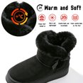 thumbnail image 5 of Knivor Side Bow Platform Ankle Snow Boots for Women Suede Faux Fur Cuff Short Winter Booties Slip On Non Slip Thick Sole Indoor Outdoor Warm Cold Weather Shoes, 5 of 9