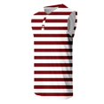 thumbnail image 3 of Tank Tops Men Casual Loose Striped Sleeveless V Neck T Shirts Summer Outings Comfortable Lightweight Vest Red L, 3 of 4