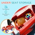 thumbnail image 5 of Qaba Toddler Ride on Toy, Baby Ride on Fire Truck with Music, Horn, Under Seat Storage, Foot to Floor Car for Kids 18-36 Months, Red, 5 of 9