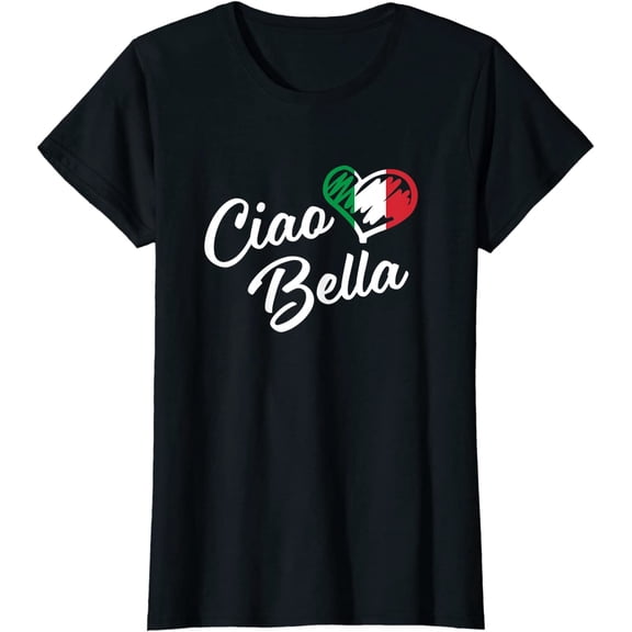 100% Cotton Women Tops Ciao Bella Shirt Italian Hello Beautiful Gift Short Seelve Casual T-Shirt Golf Gift T-Shirt For Men and Women